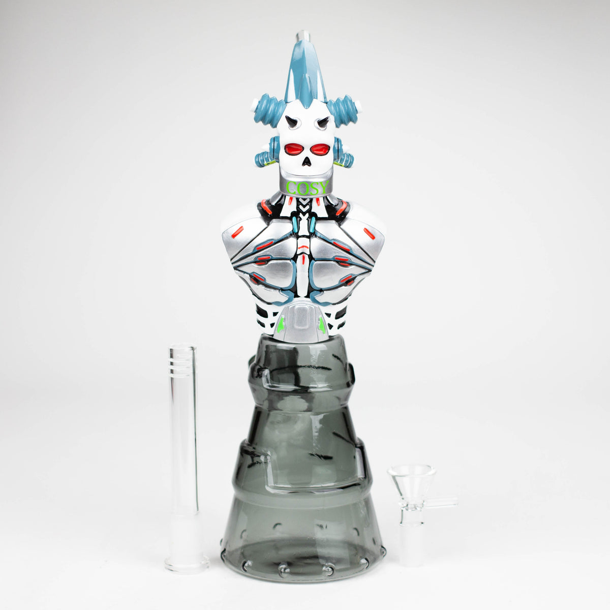 Mechanical Skull 10" Resin Bong