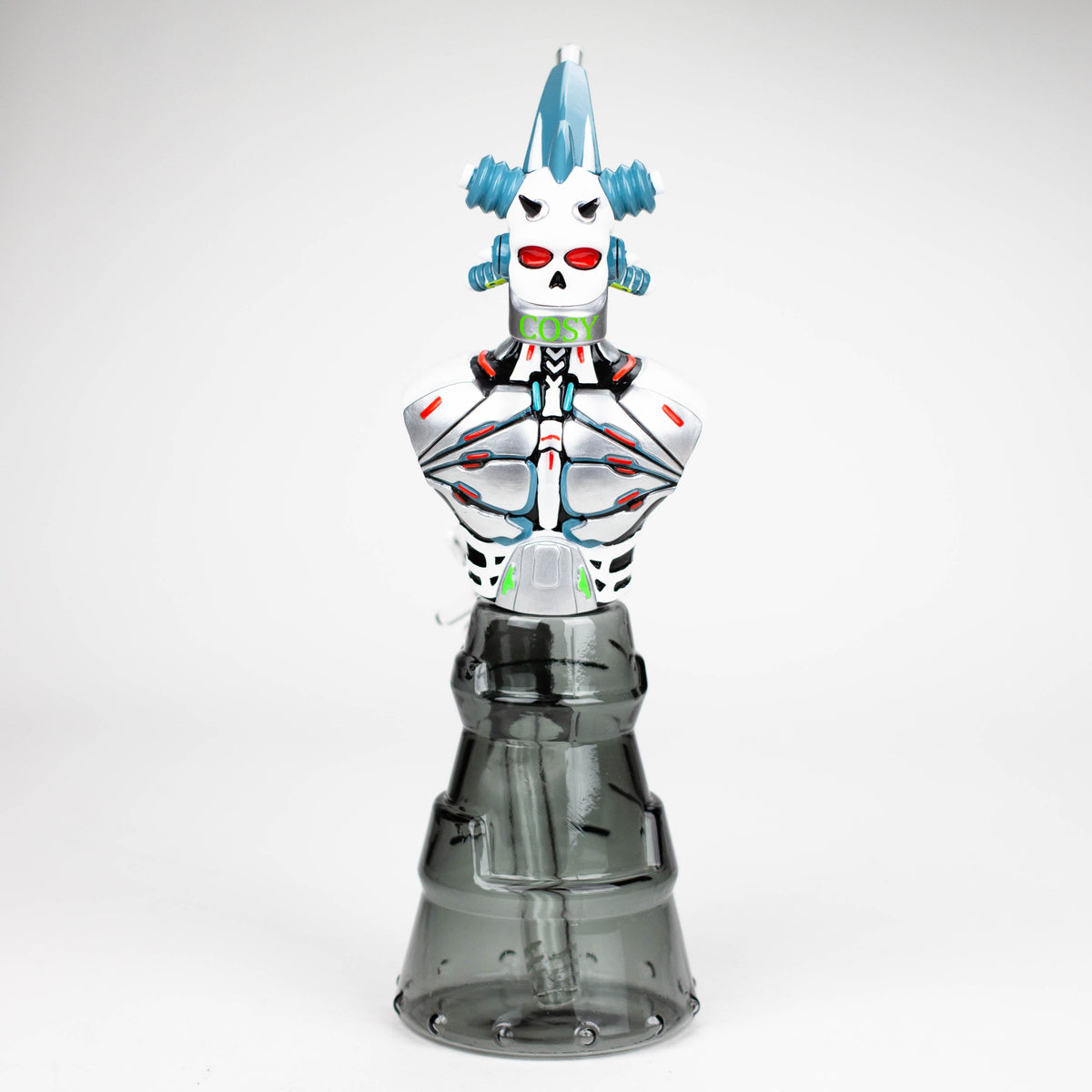 Mechanical Skull 10" Resin Bong