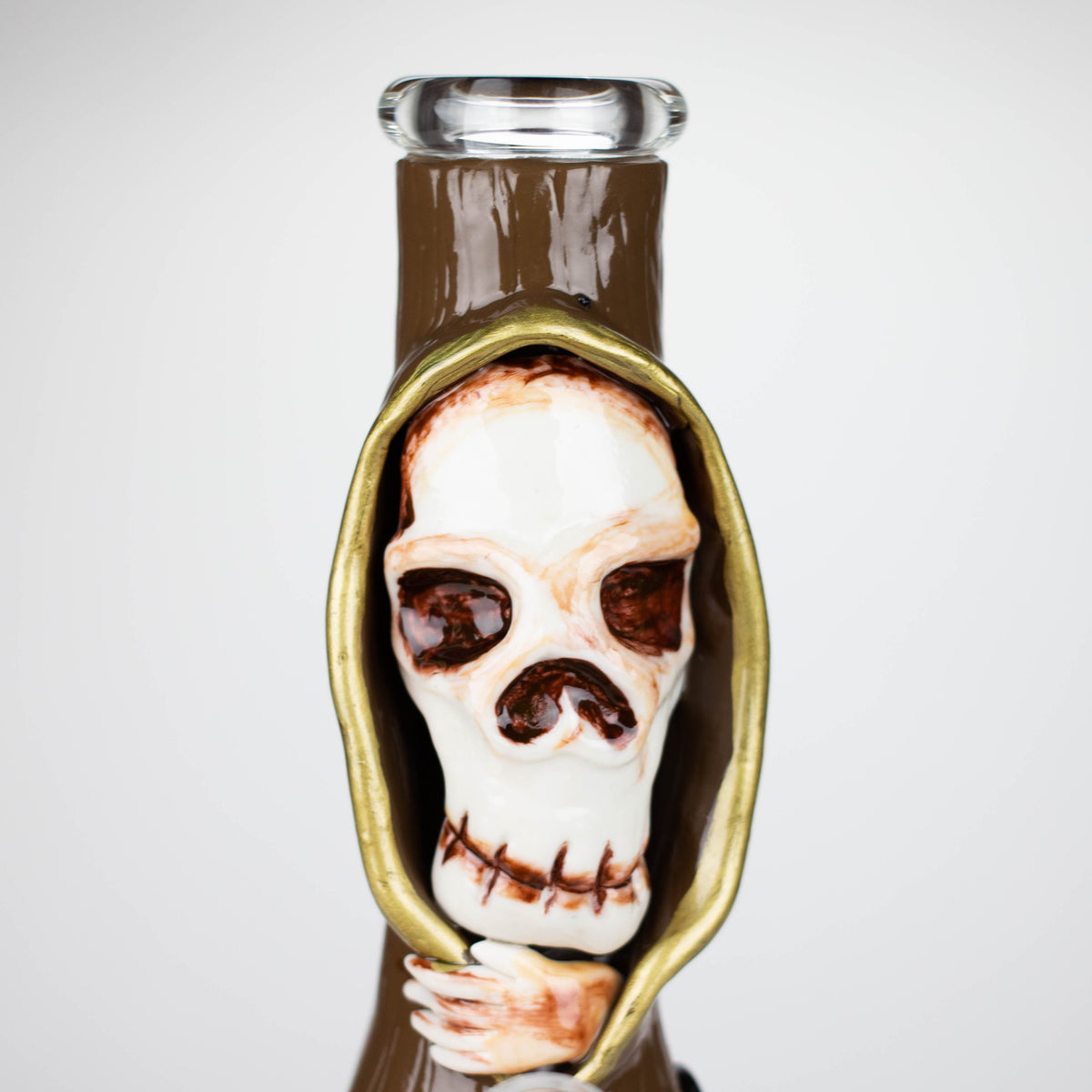 3D Skull 10" Beaker Bong