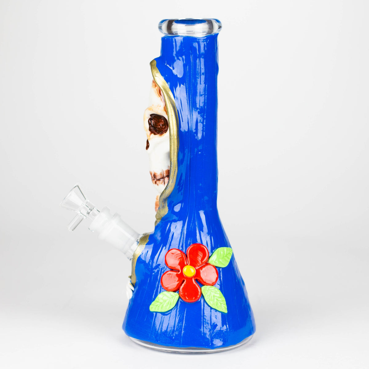 3D Skull 10" Beaker Bong