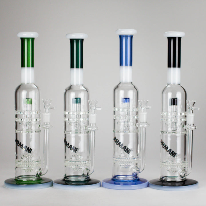 Armani 16" Double Perc Bong