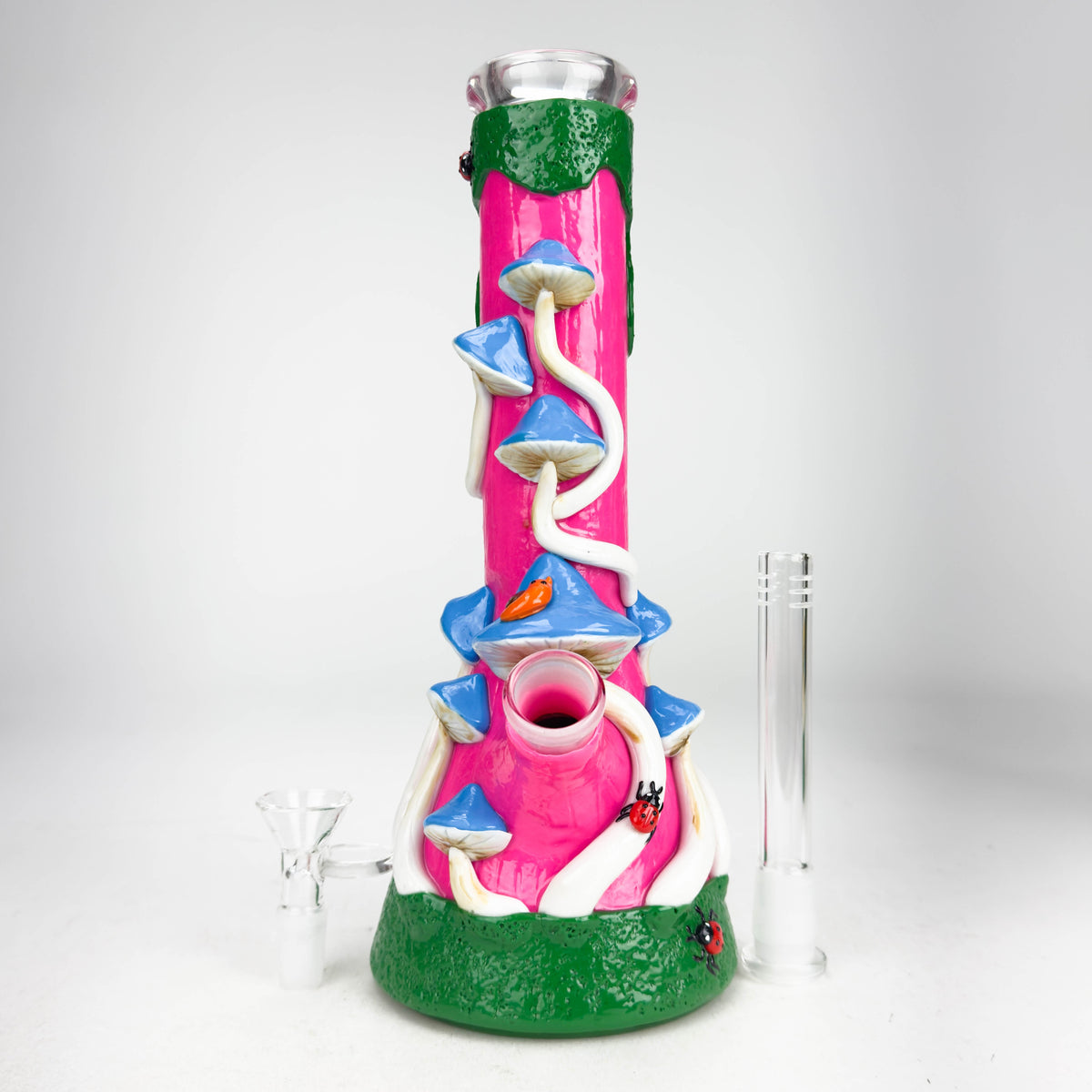Enchanted Mushroom 10" Glass Beaker Bong