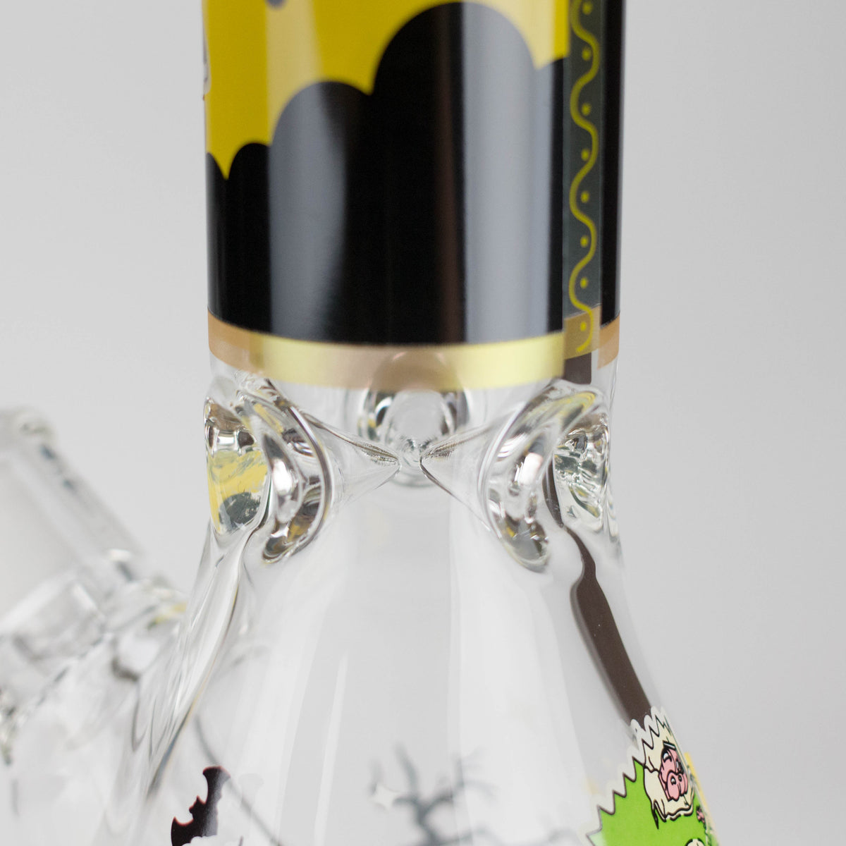14" Cartoon S Design 7mm Thick Heavy Duty Glass Beaker Bong