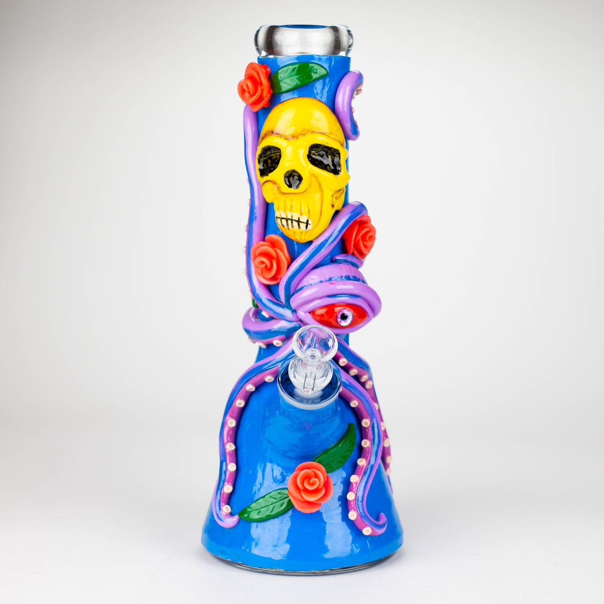 Octo-Skull 13" Glow Bong