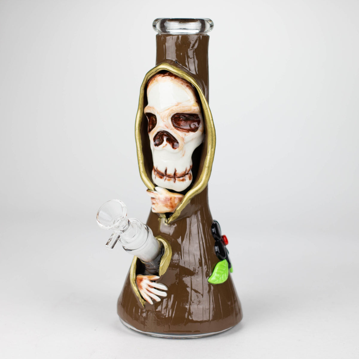 3D Skull 10" Beaker Bong