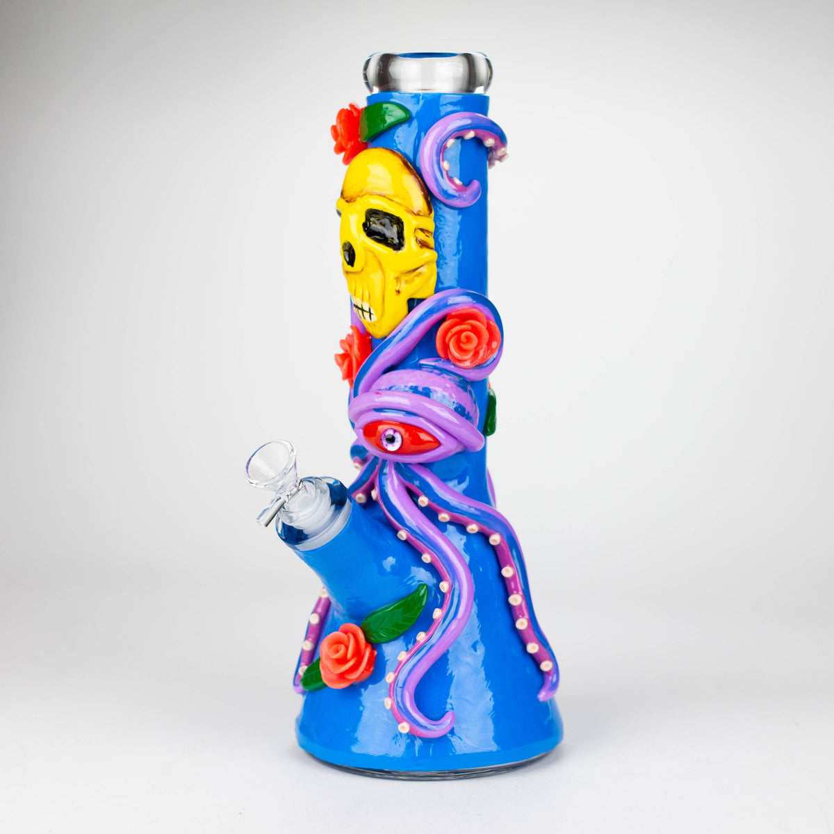 Octo-Skull 13" Glow Bong