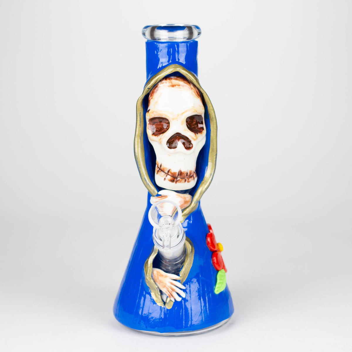 3D Skull 10" Beaker Bong