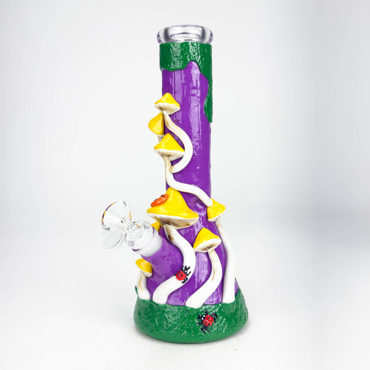 Enchanted Mushroom 10" Glass Beaker Bong