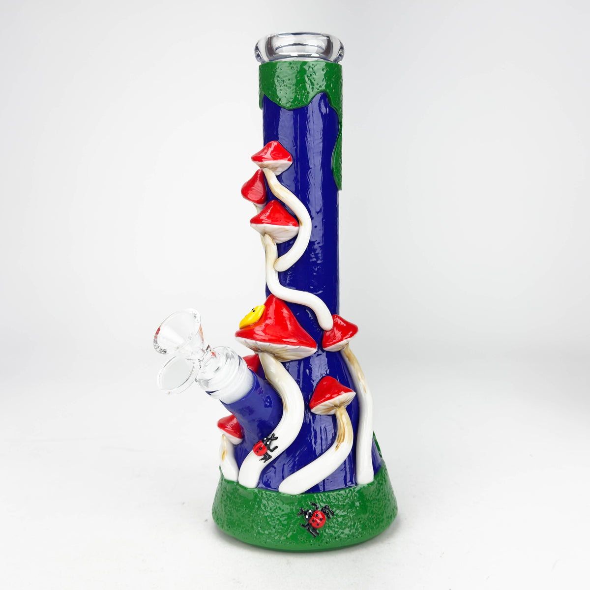 Enchanted Mushroom 10" Glass Beaker Bong