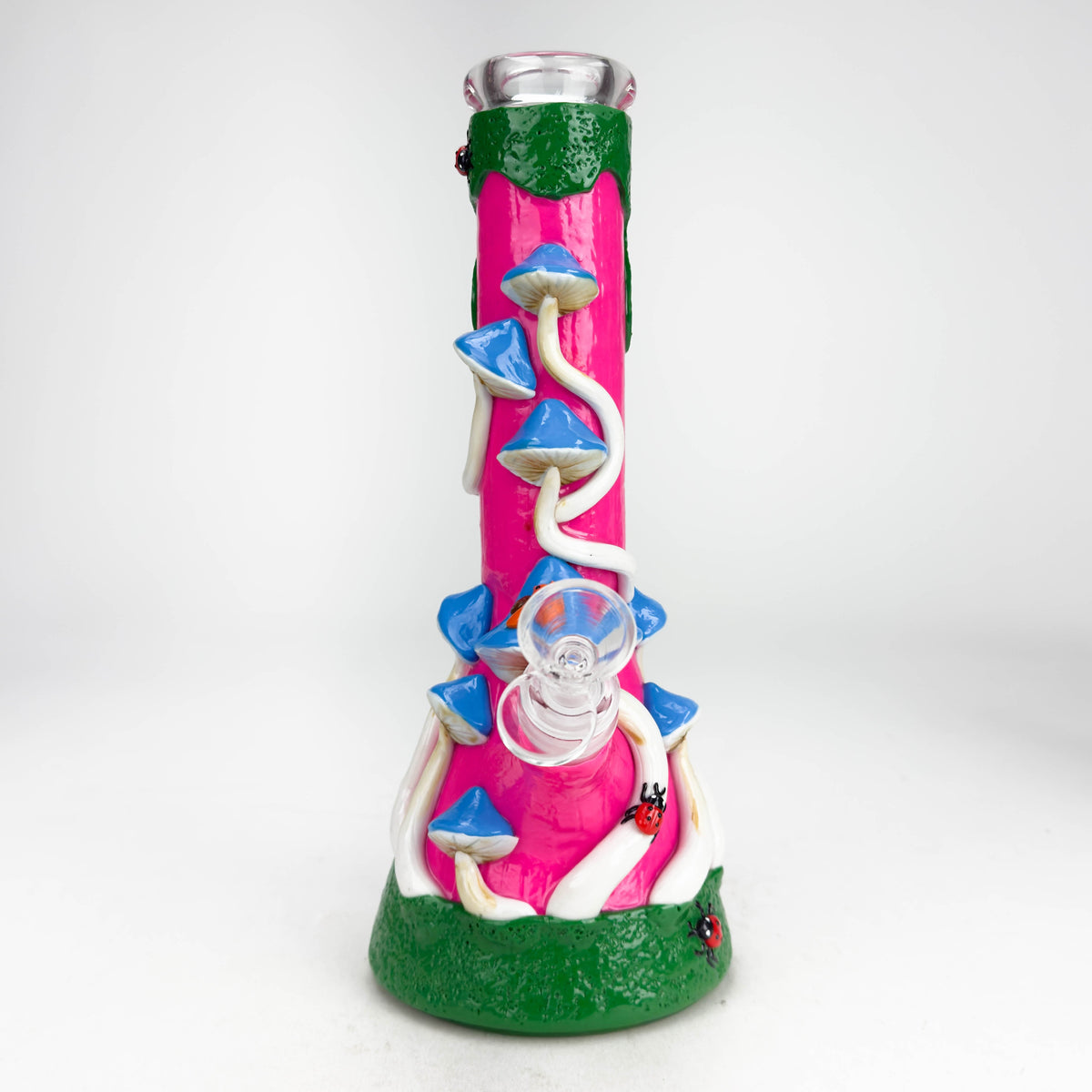Enchanted Mushroom 10" Glass Beaker Bong