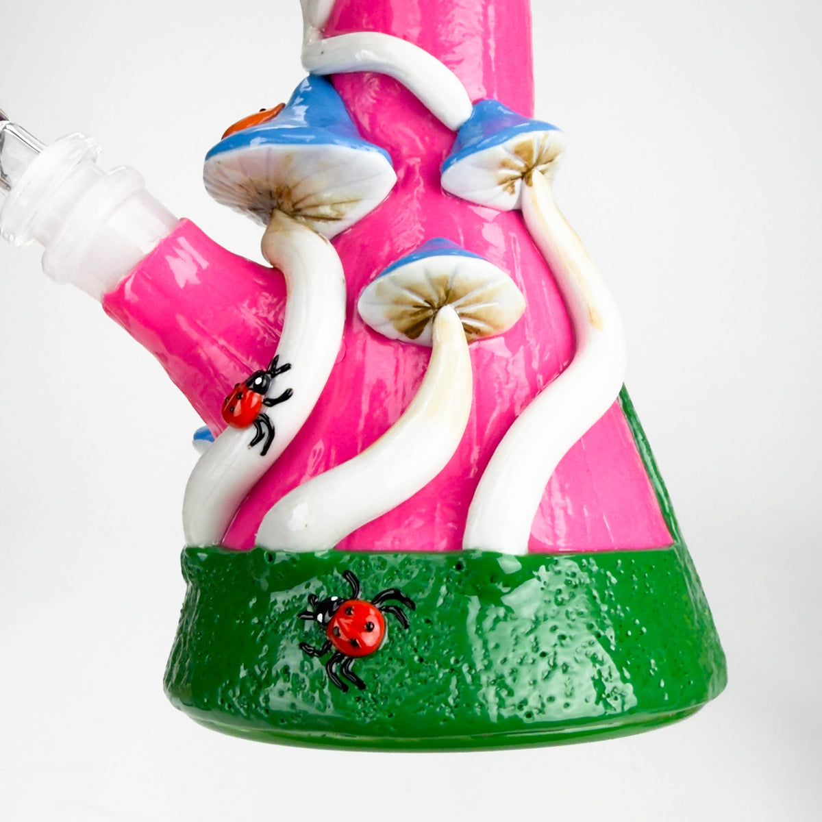Enchanted Mushroom 10" Glass Beaker Bong