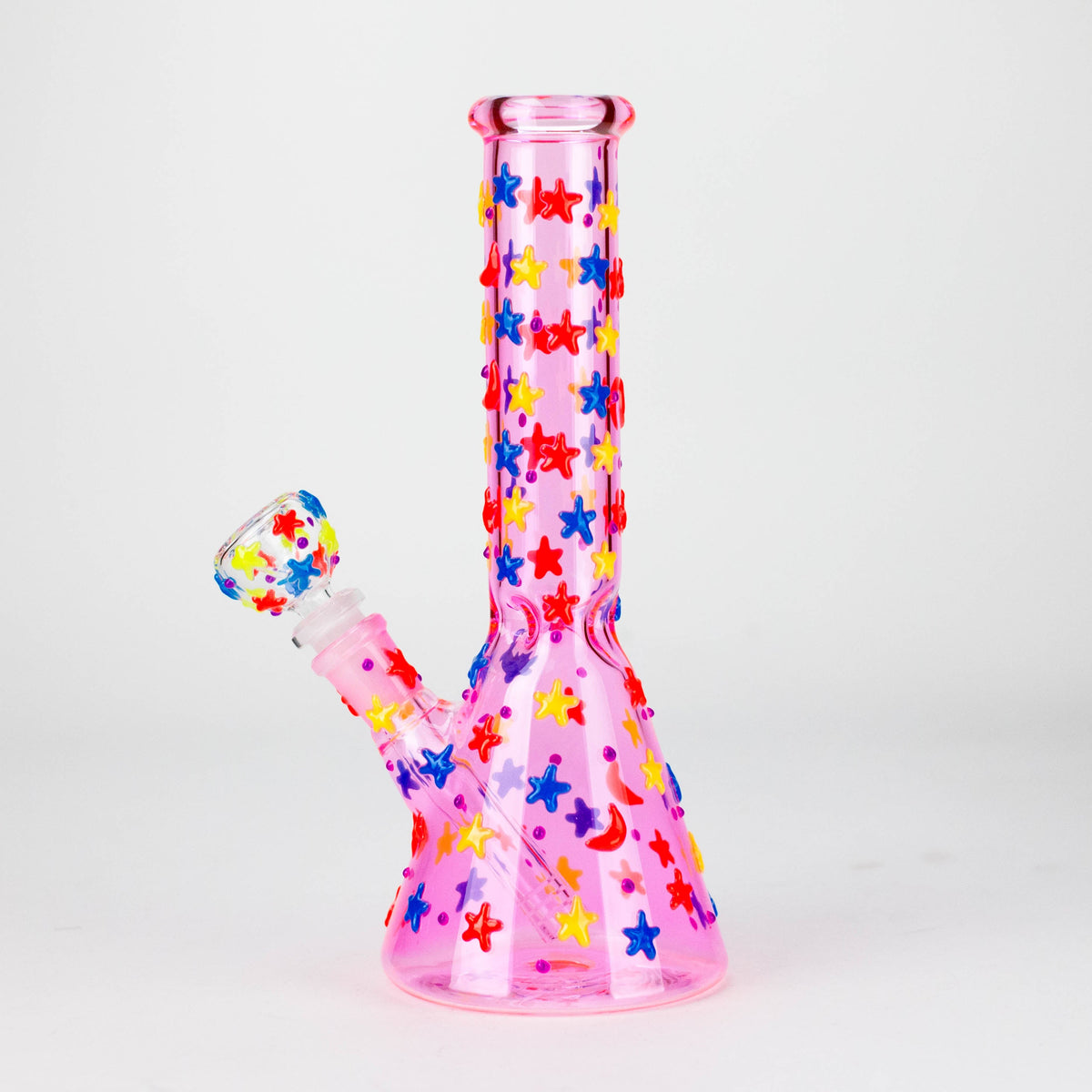Moon Star 10-inch Glow Bong moon and star detail