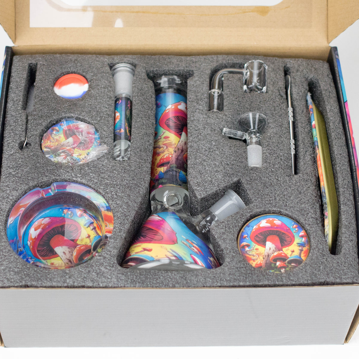 Mushroom 10-in-1 Smoking Kit accessories