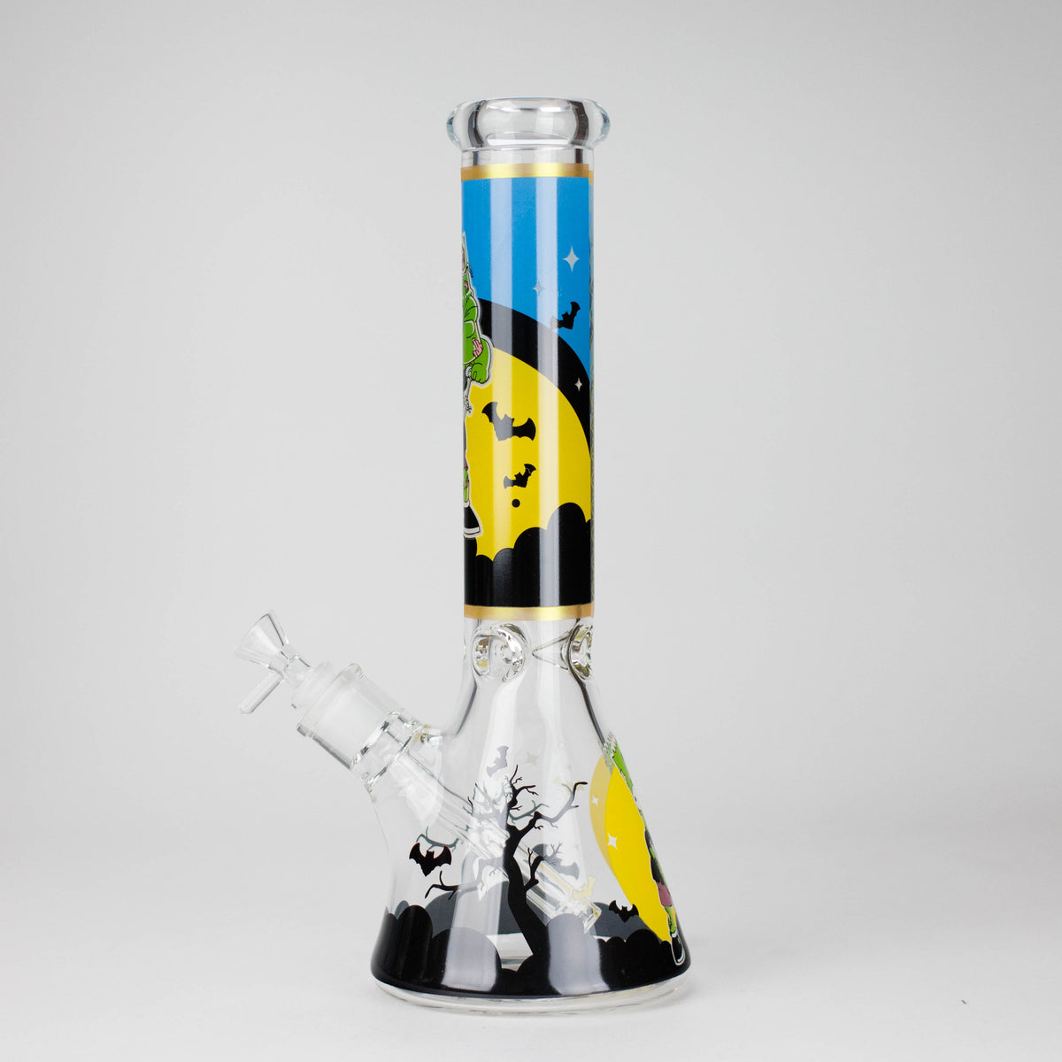 14" Cartoon S  Design 7mm Thick Heavy Duty Glass Beaker Bong