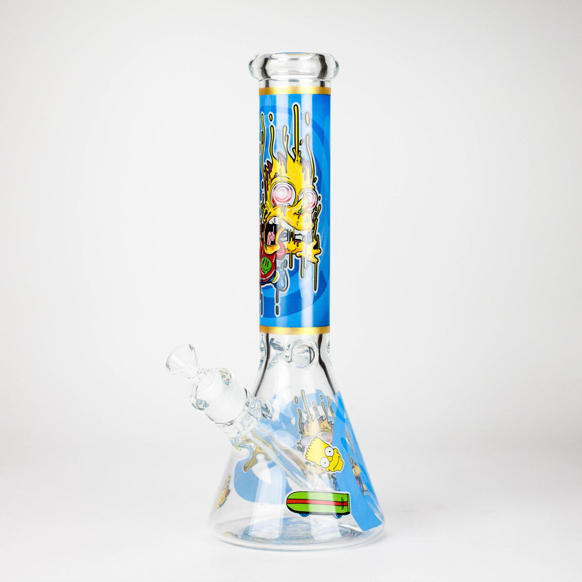14" Cartoon S  Design 7mm Thick Heavy Duty Glass Beaker Bong
