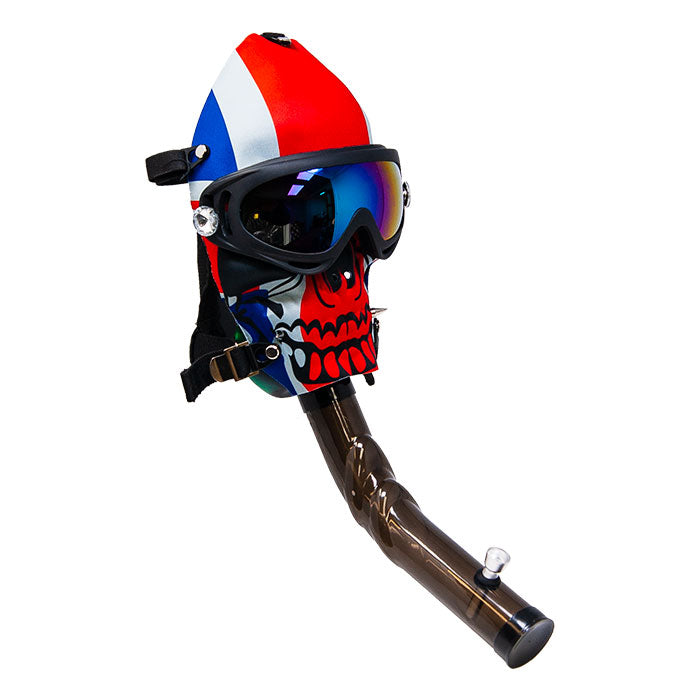 Stripe Gas Mask Bong mask and attached piece
