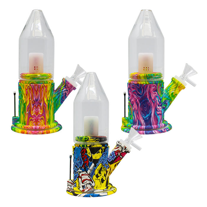 Psychedelic 8-inch Silicone Bong