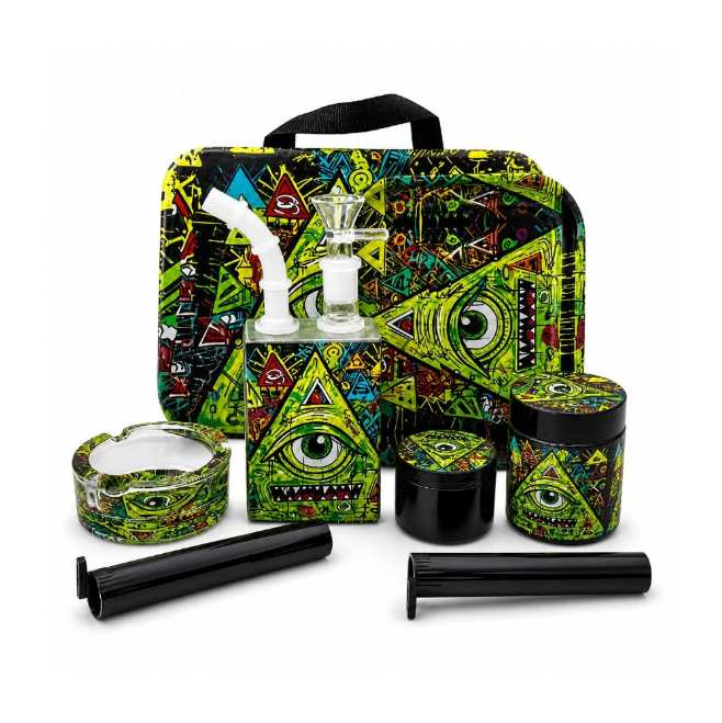 Juicy Box Smoking Set- Neon Triangle Terror