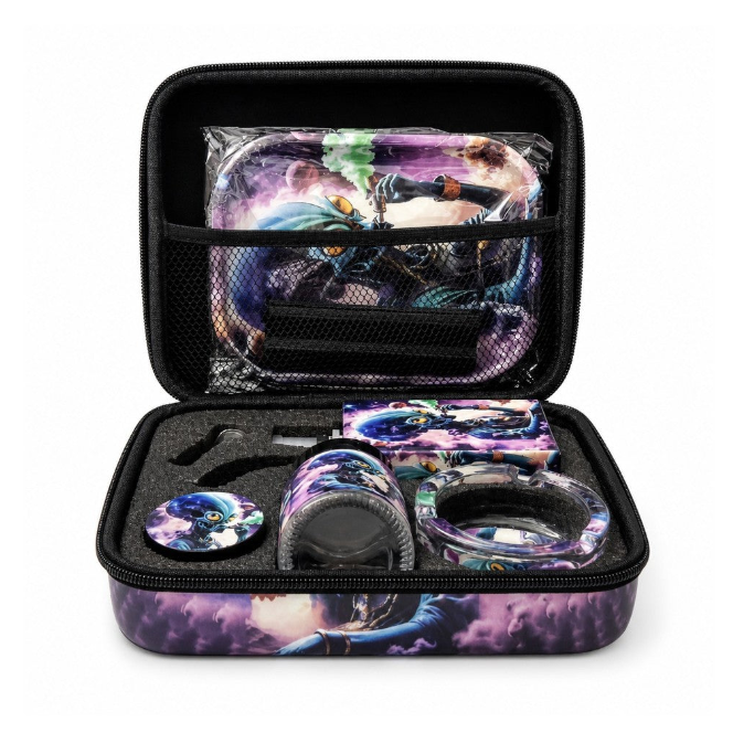 Cosmic Pulse 7.5” Juicy Box Bong Travel Kit